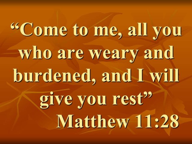 The wisdom of Jesus. Come to me, all you who are weary and burdened, and I will give you rest. Matthew 11,28.jpg