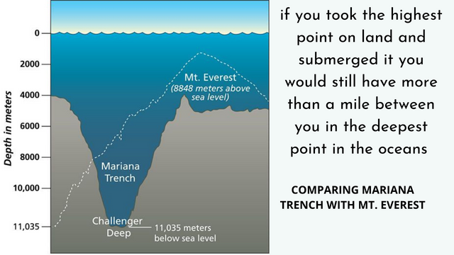 if he took the highest point on land and submerged it you would still have more than a mile between you in the deepest point in the oceans.png