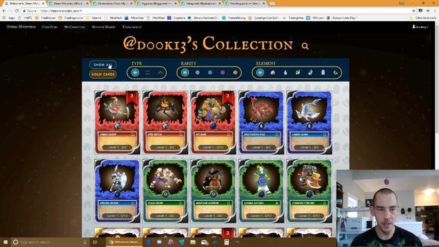 Card Collection Screen Grab