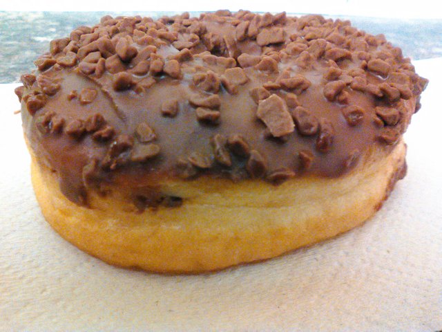 Food Photography, Chocolate Covered Donut Close-up Side From Work May 29 2017.jpg