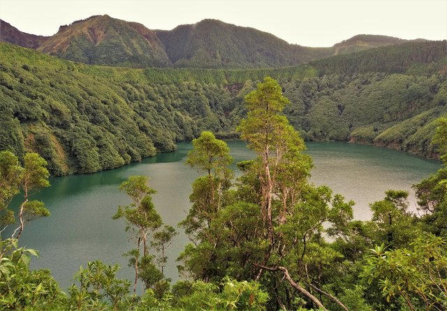 Beauties of Azores: enchanting Lagoa de Santiago on Sao Miguel