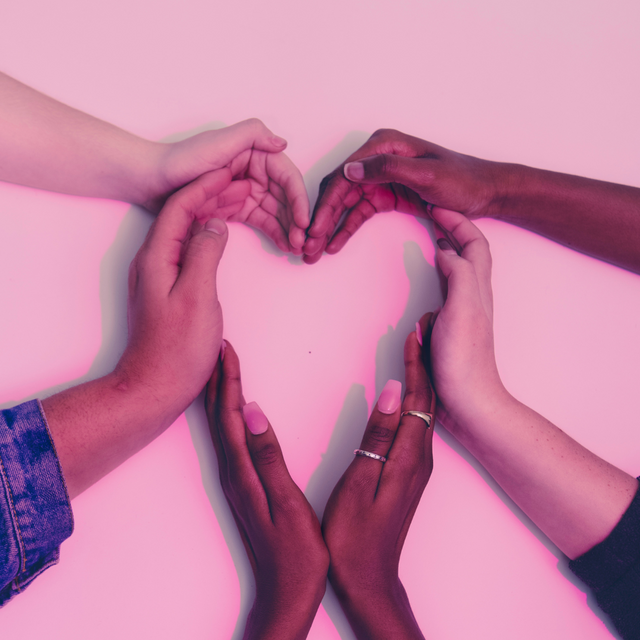 White Pink Minimal Aesthetic Hands Heart Love Instagram Post .png