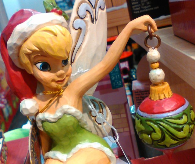 Christmas Photography TinkerBell Figurine Holding Decoration Close-up Dec 12 2016.jpg