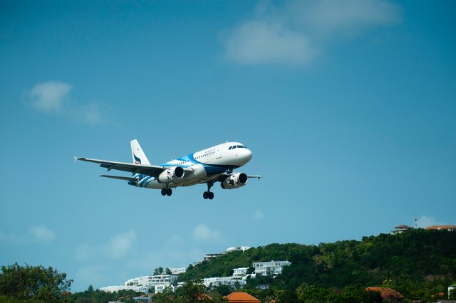 white-and-blue-passenger-plane-passing-above-green-tree-1003864.jpg