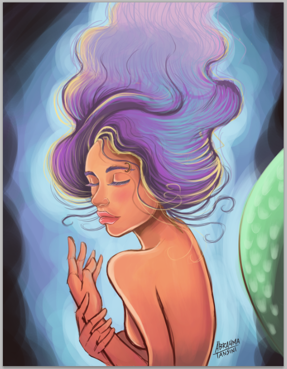Mermaid Step by step digital artwork — Steemit