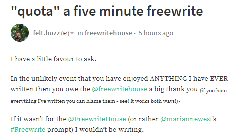 https://steemit.com/freewritehouse/@felt.buzz/quota-a-five-minute-freewrite-lixjci7q