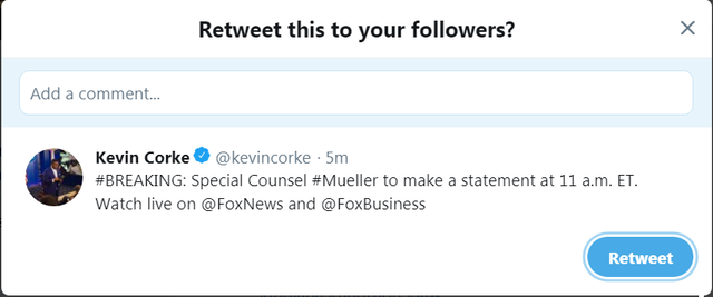 Qanon 8chan Kevin Corke Breaking News Mueller statement at 11 EDT 5 29 2019.png