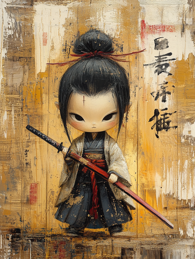 caveproject_painting_cute_little_samurai_--ar_34_--stylize_250__1b59b348-add1-488e-9f1f-aa5f24b97a30.png