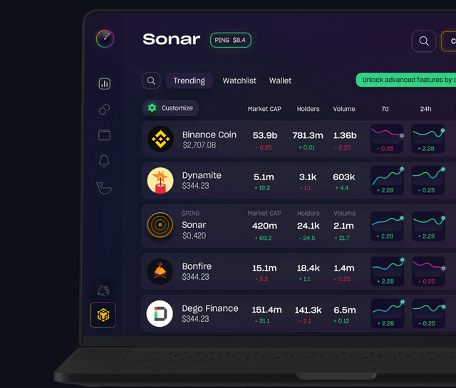 sonar ping crypto price