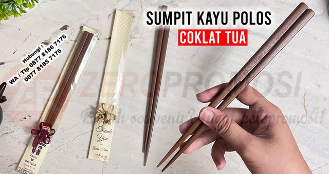 Souvenir Sumpit Kayu Polos Warna Coklat Tua Custom Murah e.jpg