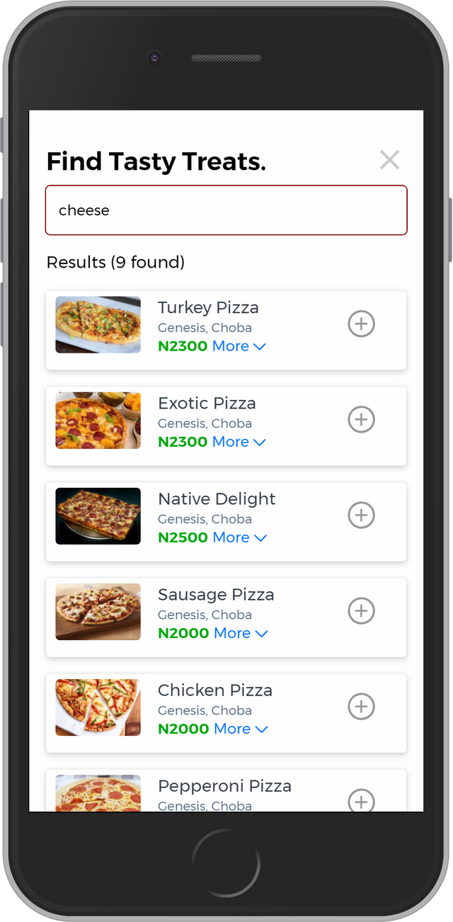 Screenshot of the Search User Feature