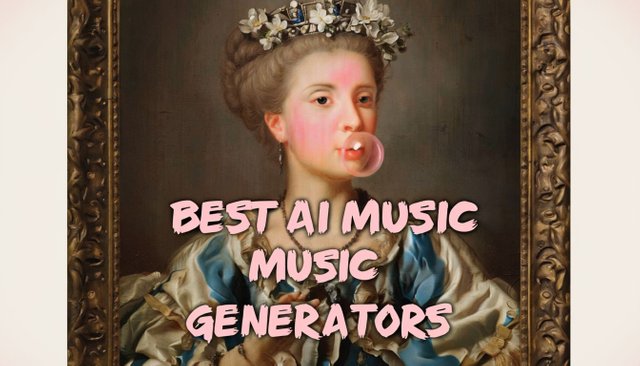 Queen Blowing Bubblegum With _Best AI Music Generators_ Text.png