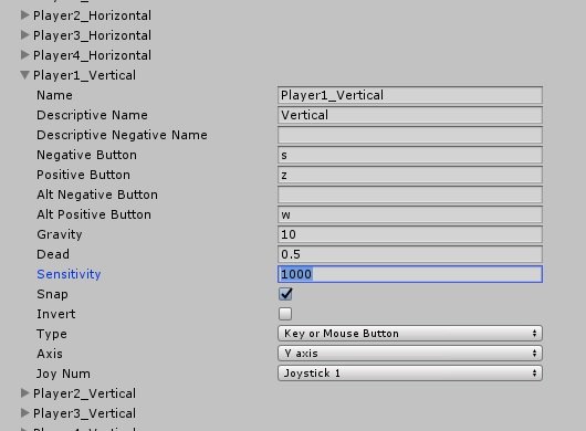 Settings showing input sensitivity cranked to 1000