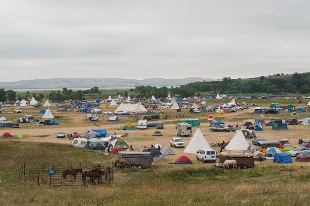 Camp of Protesters near Cannon Ball, ND