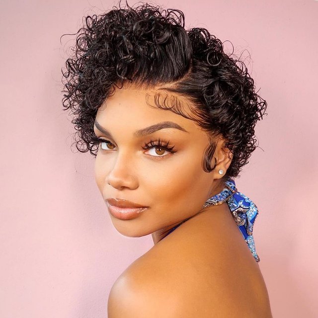 Boyish pixie cut
