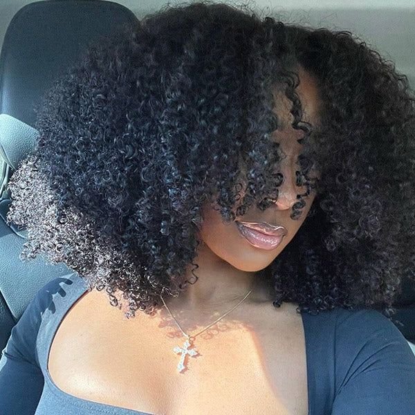 afro curly half wig