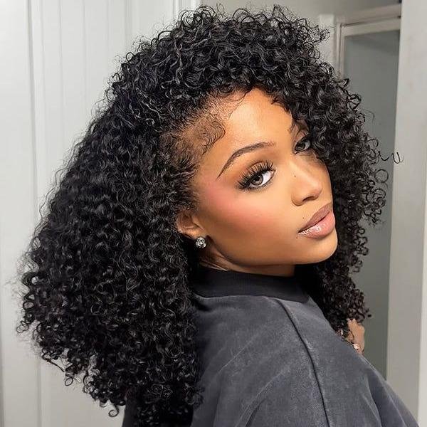 kinky curly half wig