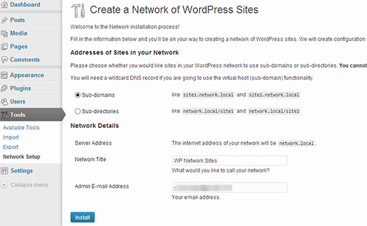 Setting up a WordPress Multisite Network