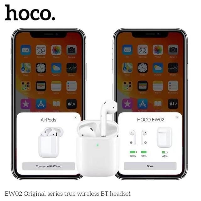 Tai nghe bluetooth Hoco EW02 hỗ trợ định vị, popup, đổi tên, cảm ứng đa  điểm -