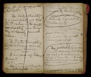 Mark Twain kept notes in a notebook