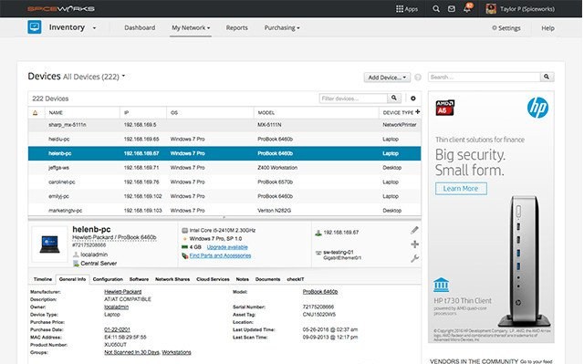 Spiceworks Inventory