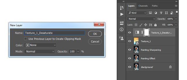 Creating new black and white adjustment layer