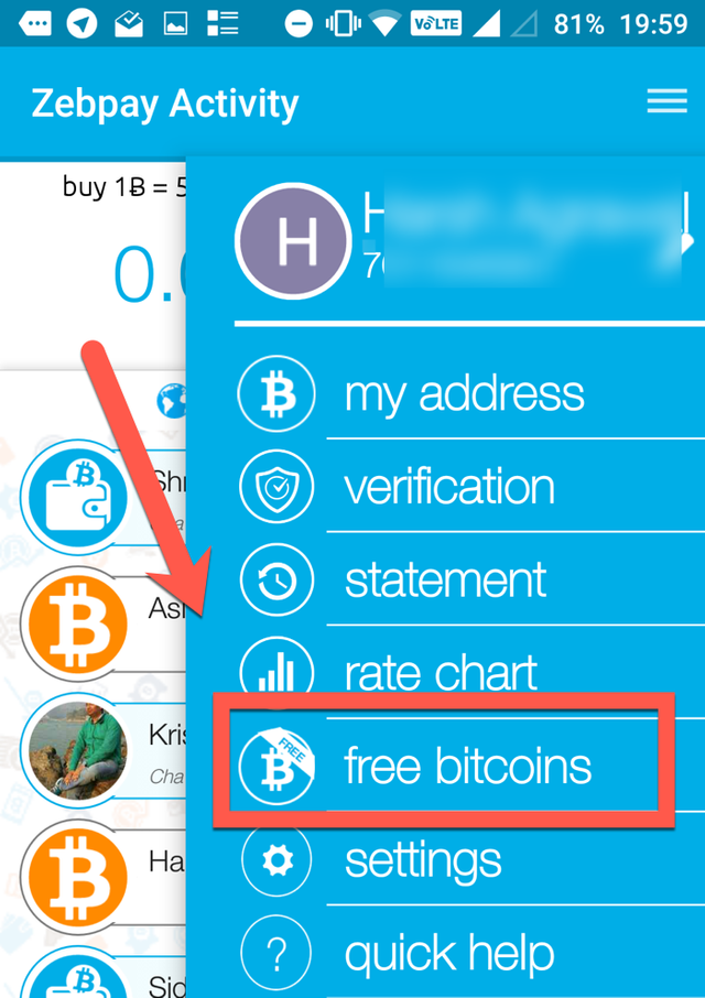 Zebpay Bitcoin Chart