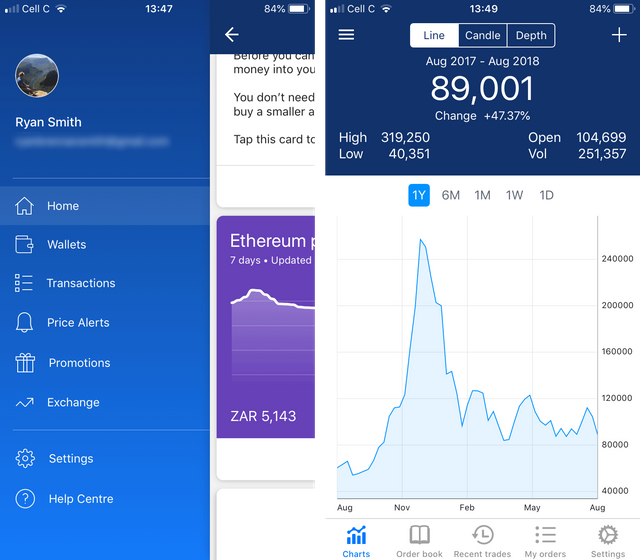 Luno review. The Luno app seems quite easy to use