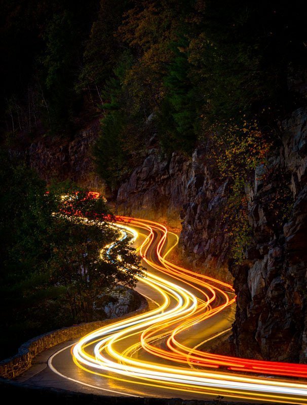 Hawks Nest Highway amazing long exposure photo