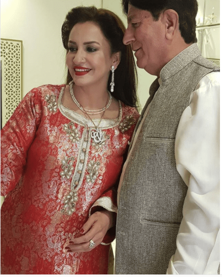 Saba Faisal with husband