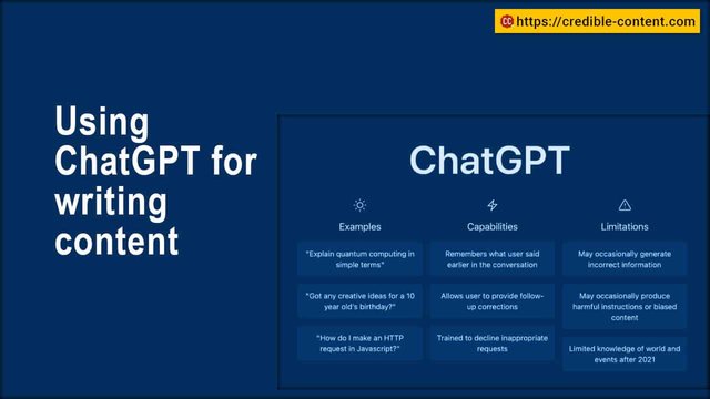 using chatgpt for content writing