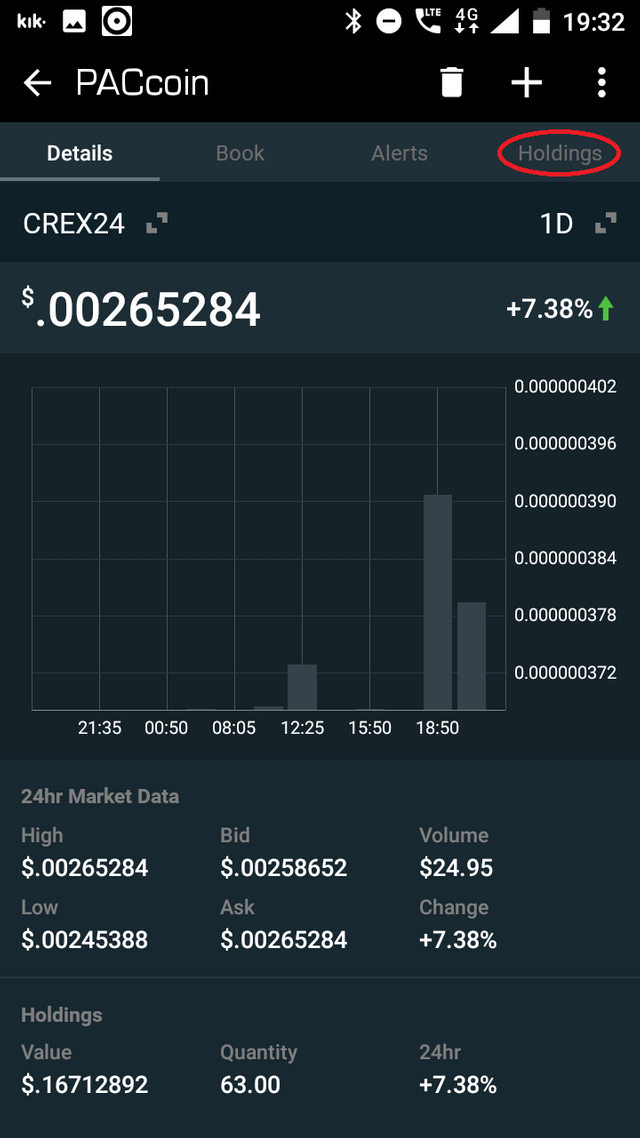 Using Aircoins App with Blockfolio App