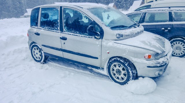   Our car before going for a winter hike to Morskie Oko, Poland. Photo by Alis Monte [CC BY-SA 4.0], via Connecting the Dots
