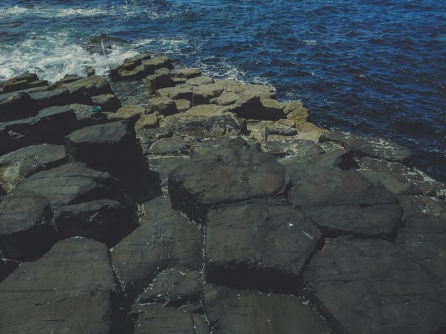 Natural polygon formations on Staffa Island