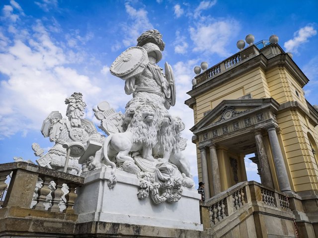 The trophies of Gloriette in Schönbrunn, Vienna