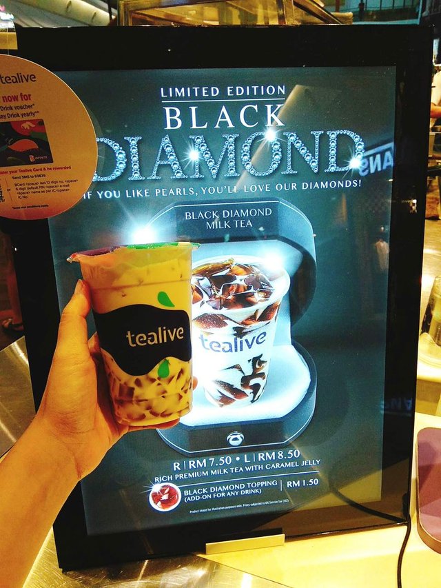 tealive caramel jelly limited edition black diamond drink