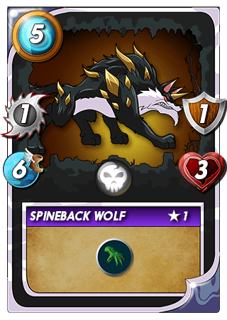 Level 1 Spineback Wolf Splinterlands Card