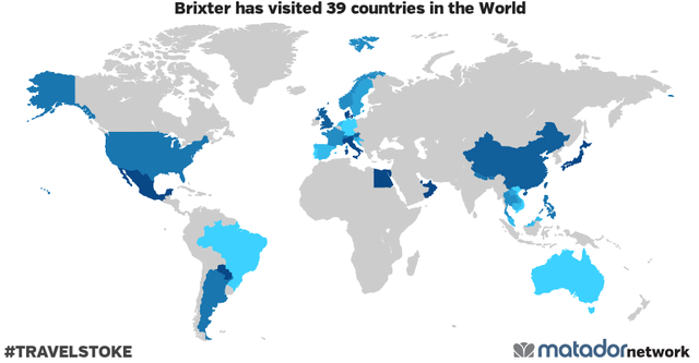 Brixter’s Travel Map