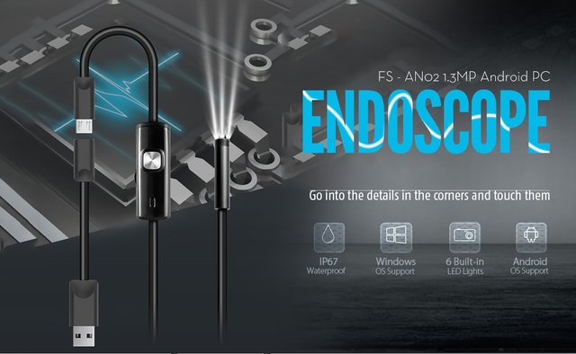 Gearbest Endoscope Spy-Camera AN02 for Smartphones/PC. More information on the site ...