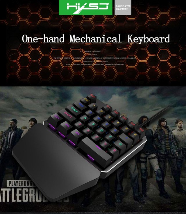 Gearbest One-handed Mechanical Gaming Keyboard. More information on the site ... 