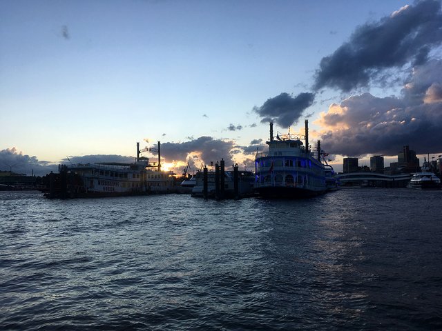 Boats in Hamburg Harbour