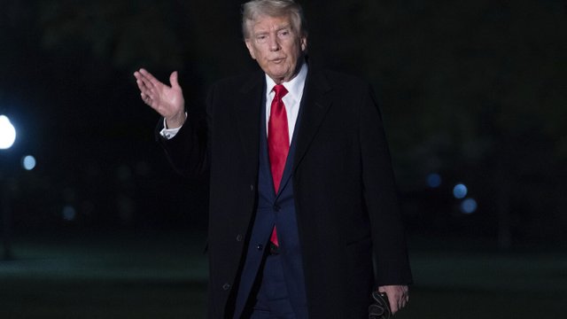 Trump addressing reporters