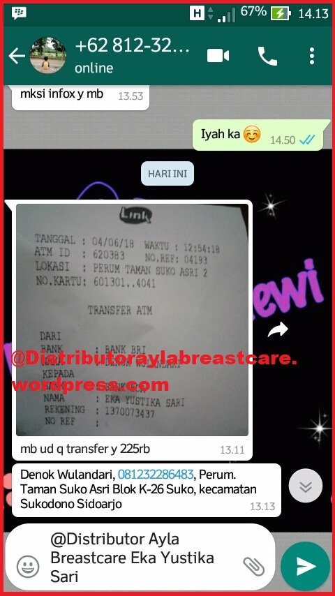 BUKTI TRANSFER AYLA BREAST CARE