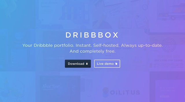 Screenshot of dribbbox.com using highlights and gradients.