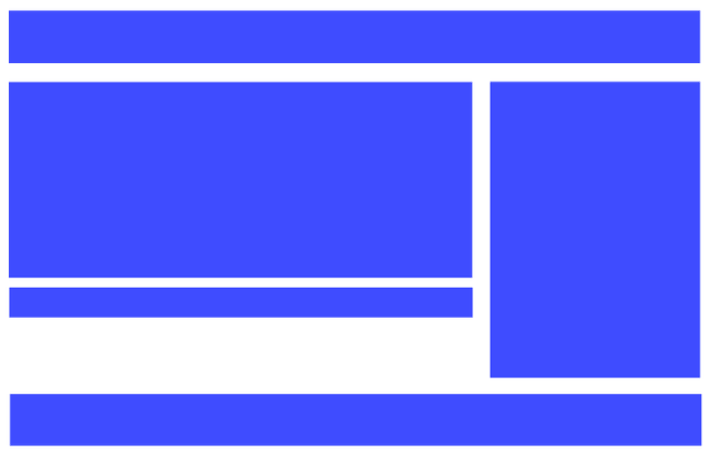 display of the structure of sidebar and content