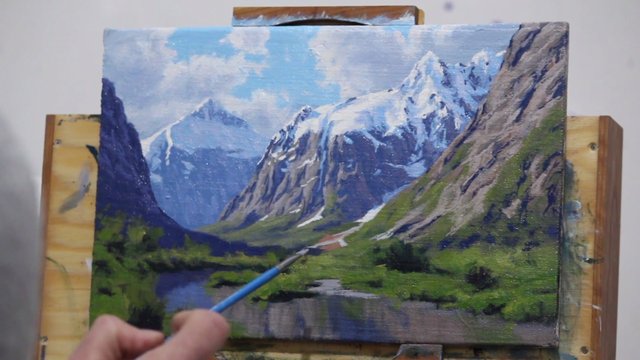 How to Paint Epic Mountains - Samuel Earp Artist