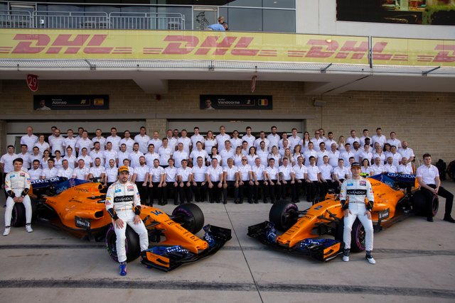 McLaren, en el Gran Premio de los Estados Unidos 2018.