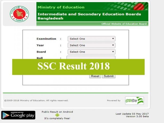 SSC Exam Result 2018