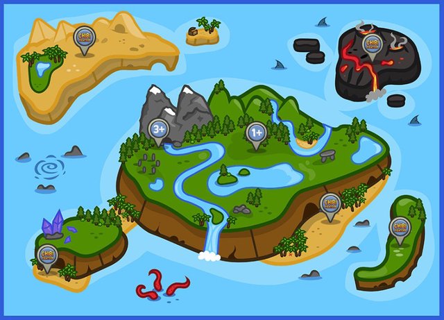 Adventures Map in Chibi Fighters Blockchain Collectible Game