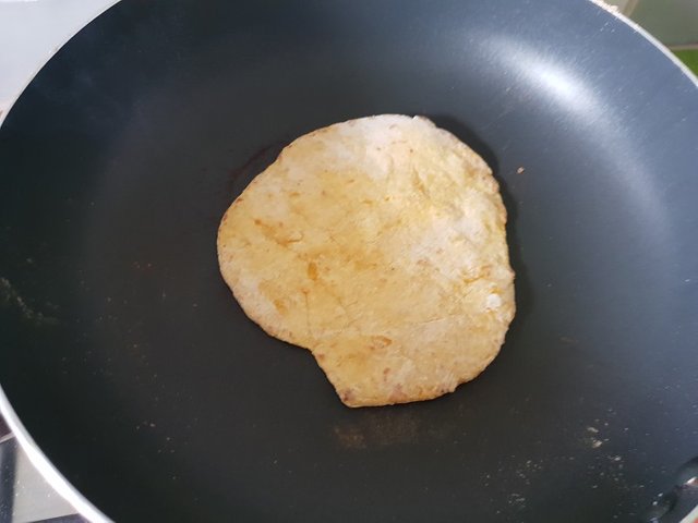 roti in the frying pan